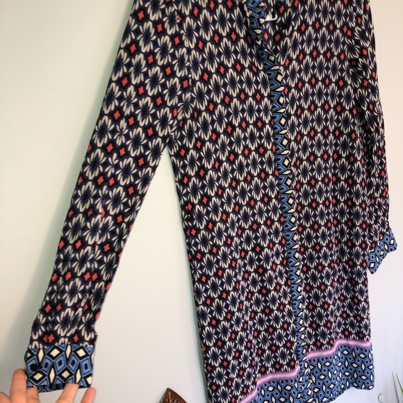 Zara Viscose Button Down Long Sleeve Printed Dress - Picture 2 of 10
